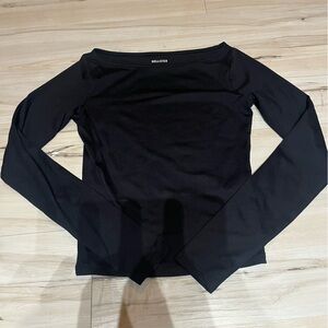 Hollister Black Slash Neck Top